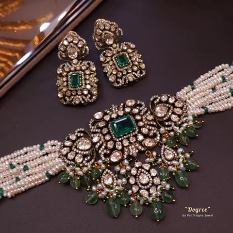 Dogree - Moissanite Polki Choker Set