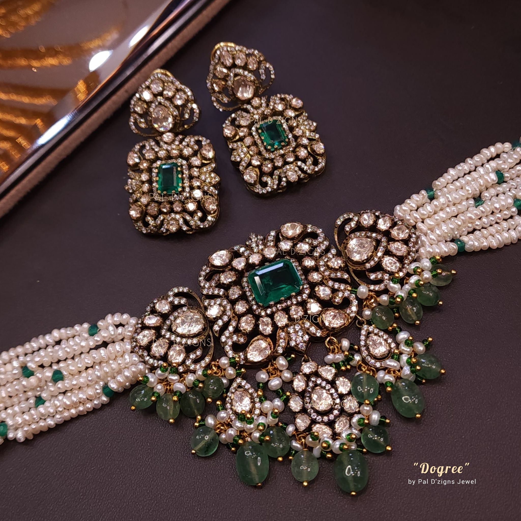 Dogree - Moissanite Polki Choker Set