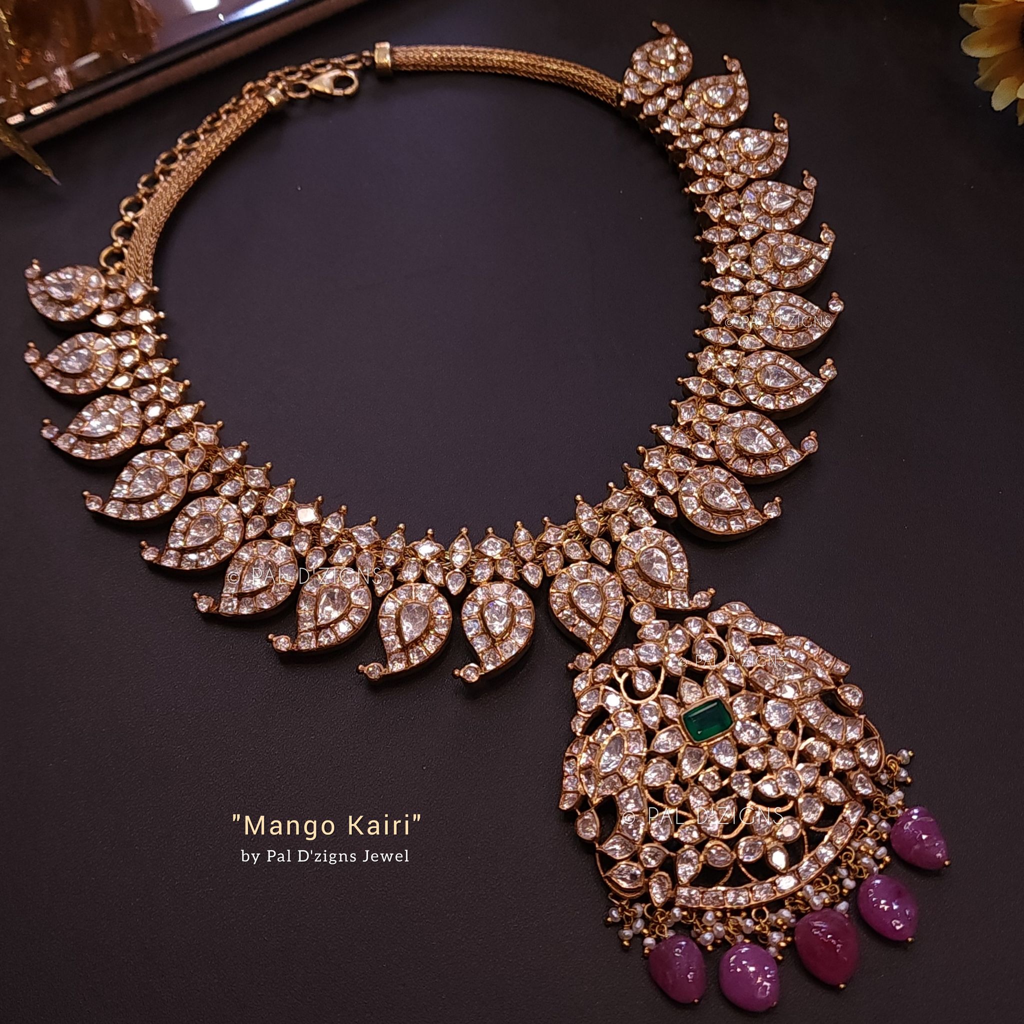Mango Kairi Moissanite polki Necklace