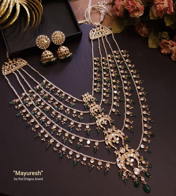 Mayuresh  Moissanite Polki Necklace Set