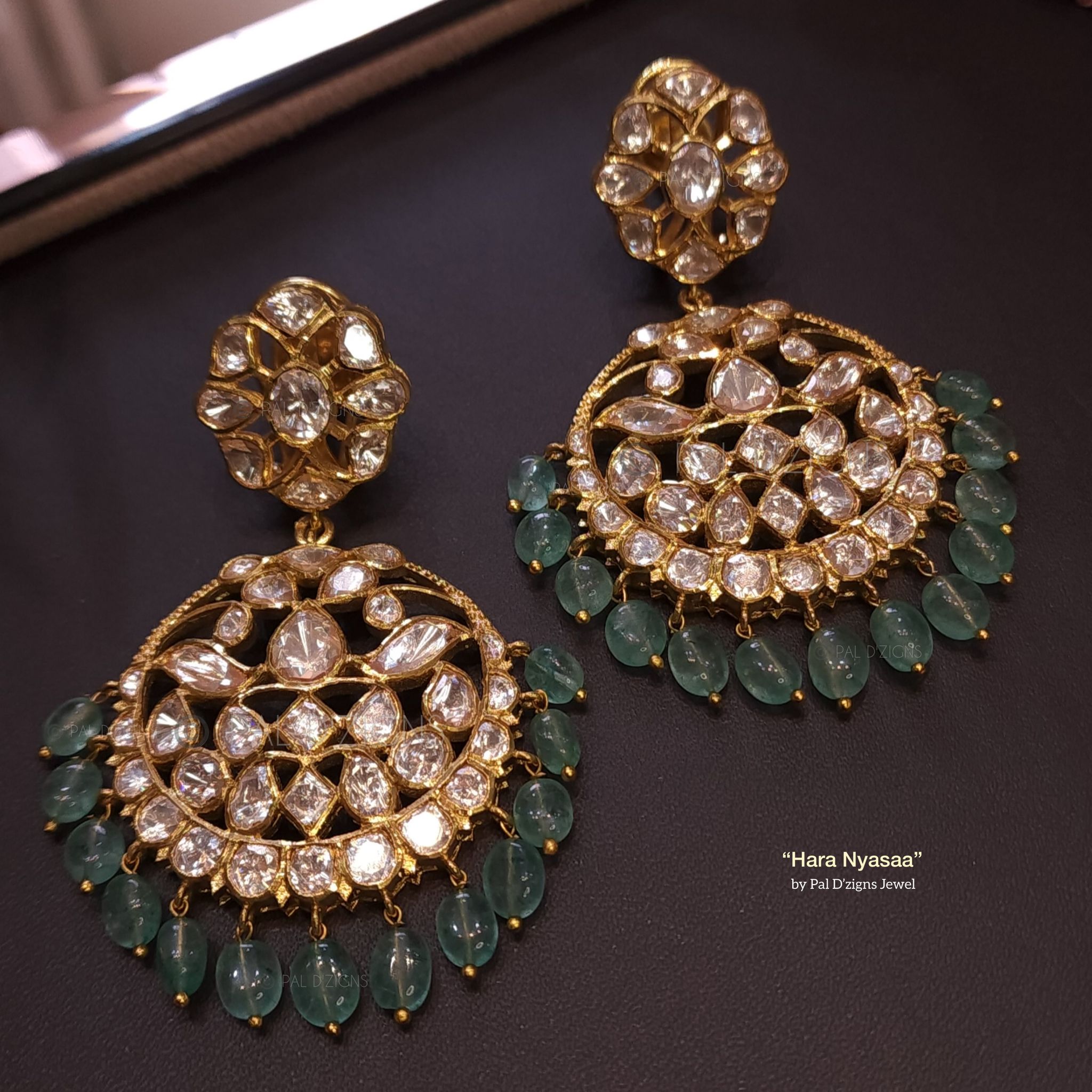 Hara Nyasaa Moissanite Polki Earring