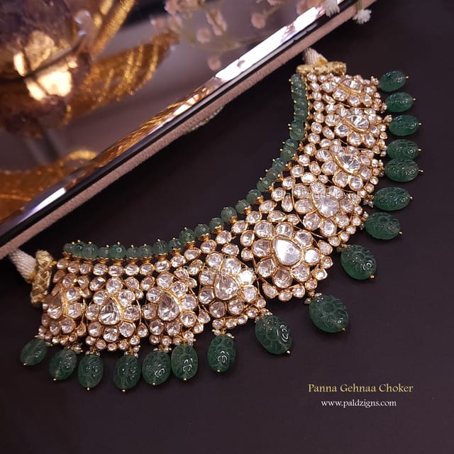 Panna Gehnaa Moissanite Polki Choker