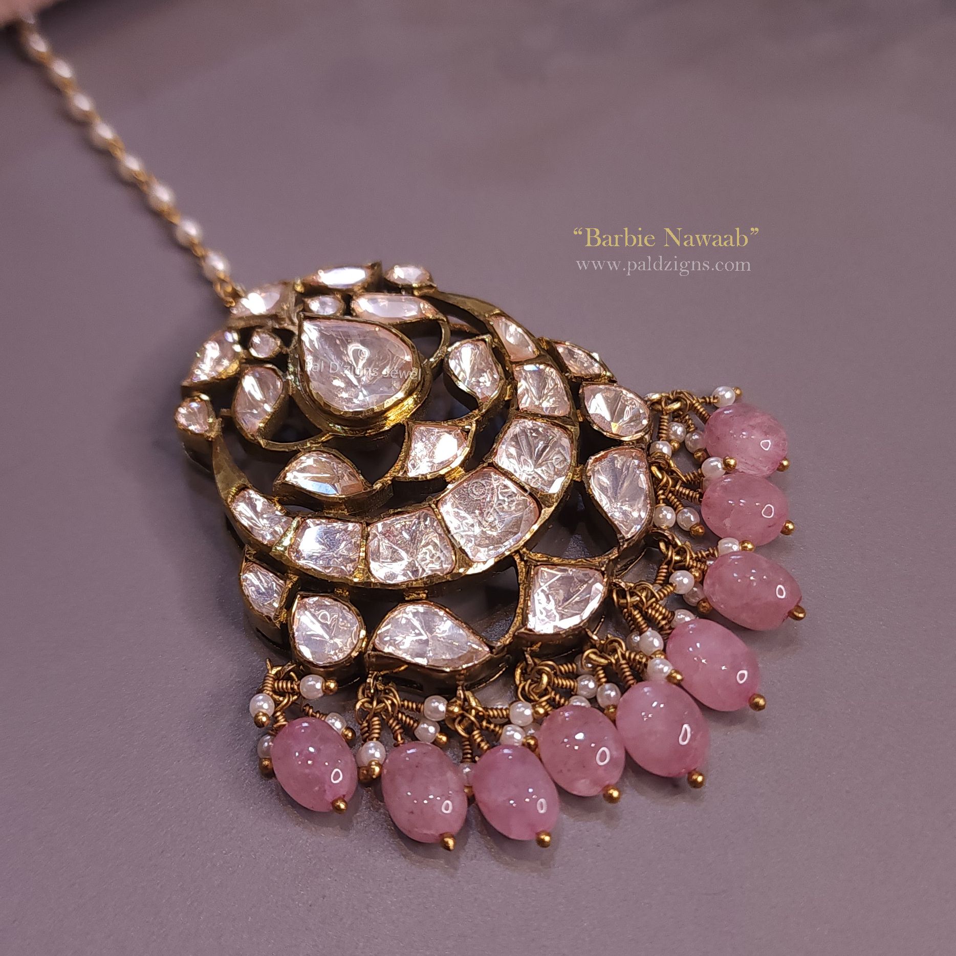 Barbie Nawaab Moissanite Polki Tika