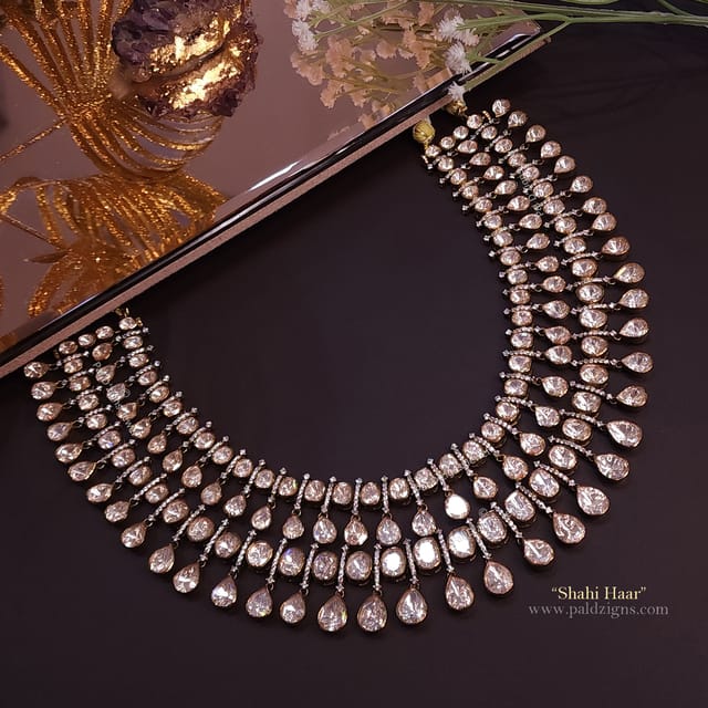 Shahi Haar Moissanite Polki Necklace