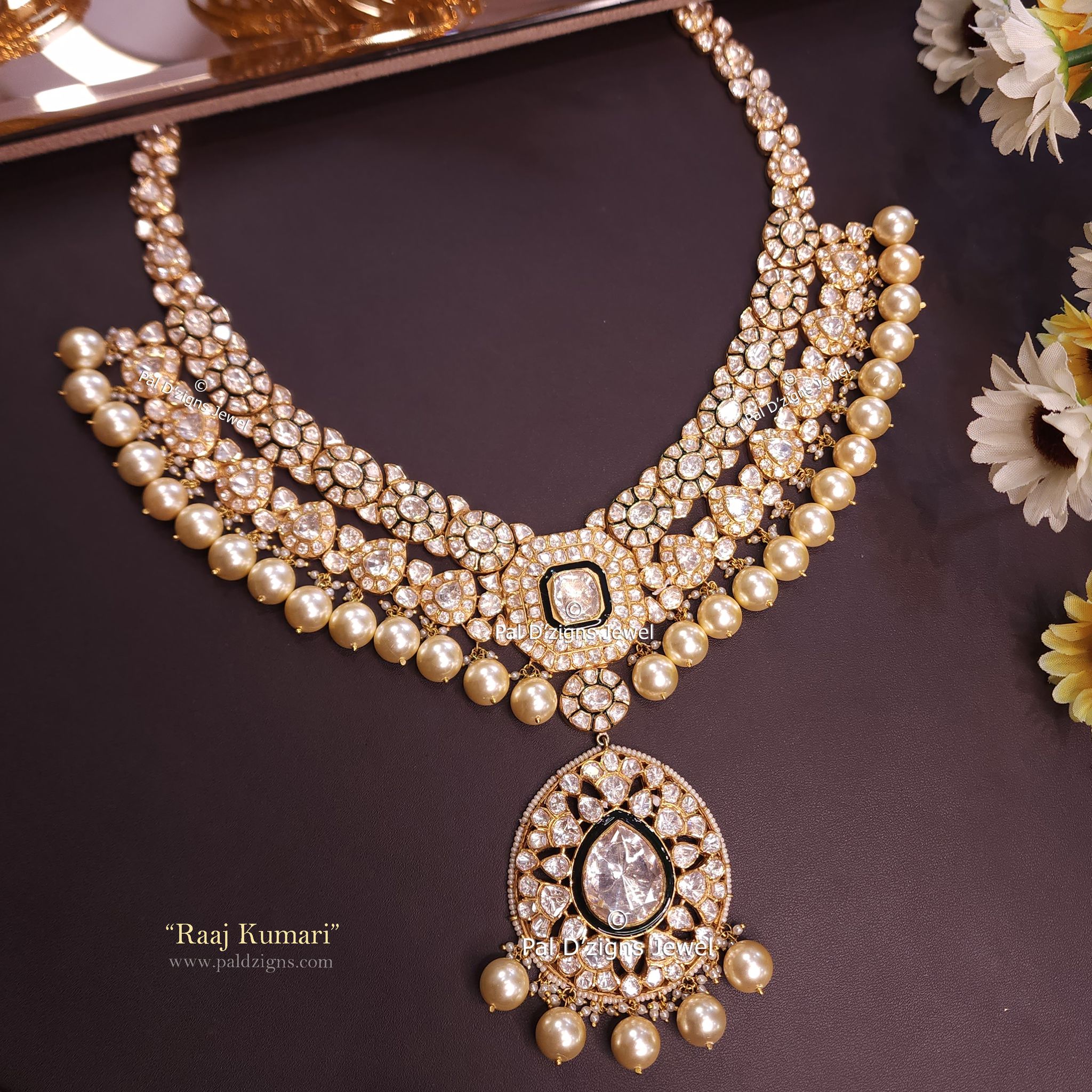 Raaj Kumari Moissanite Polki Necklace
