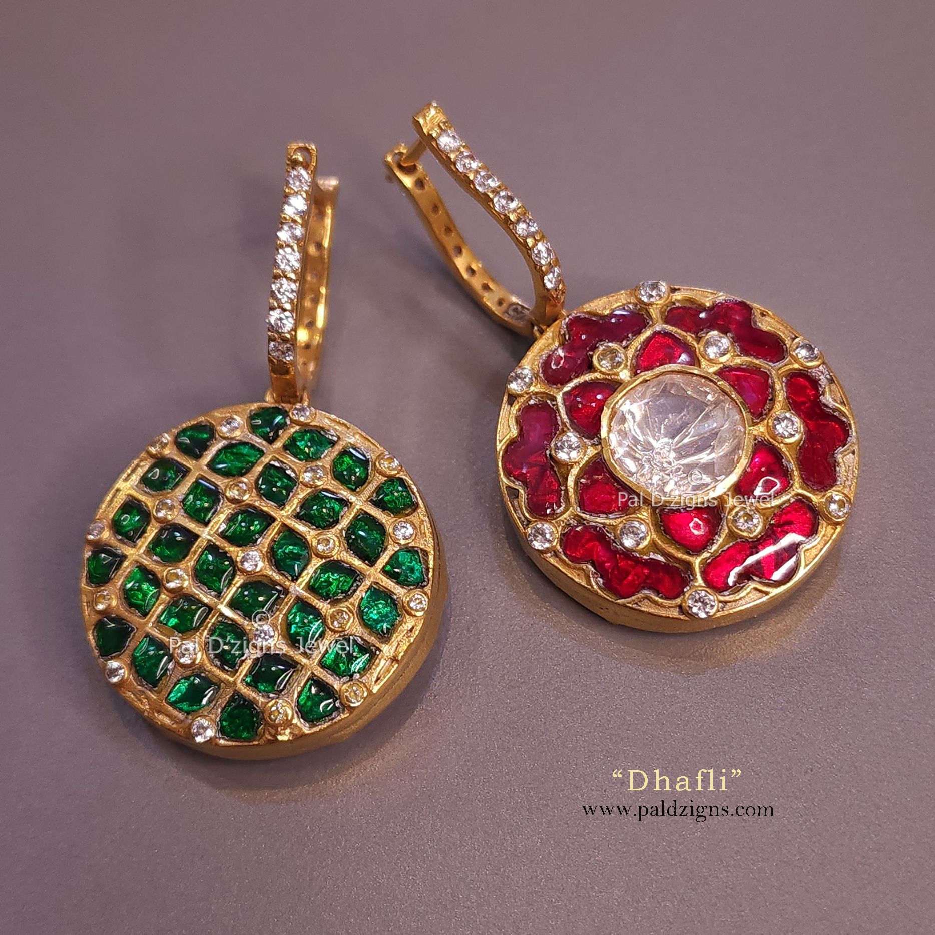 Dhafli Moissanite Polki Baali