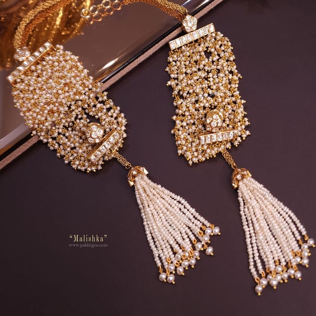 Malishka Moissanite Polki Earrings