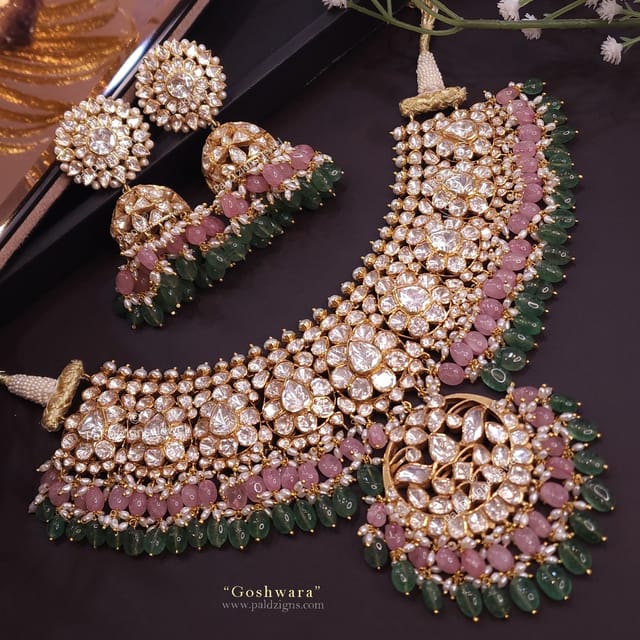 Goshwara Gehnaa Moissanite Polki Choker Set
