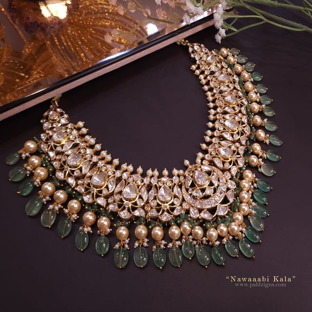 Nawaabi Kala - Moissanite Polki Necklace