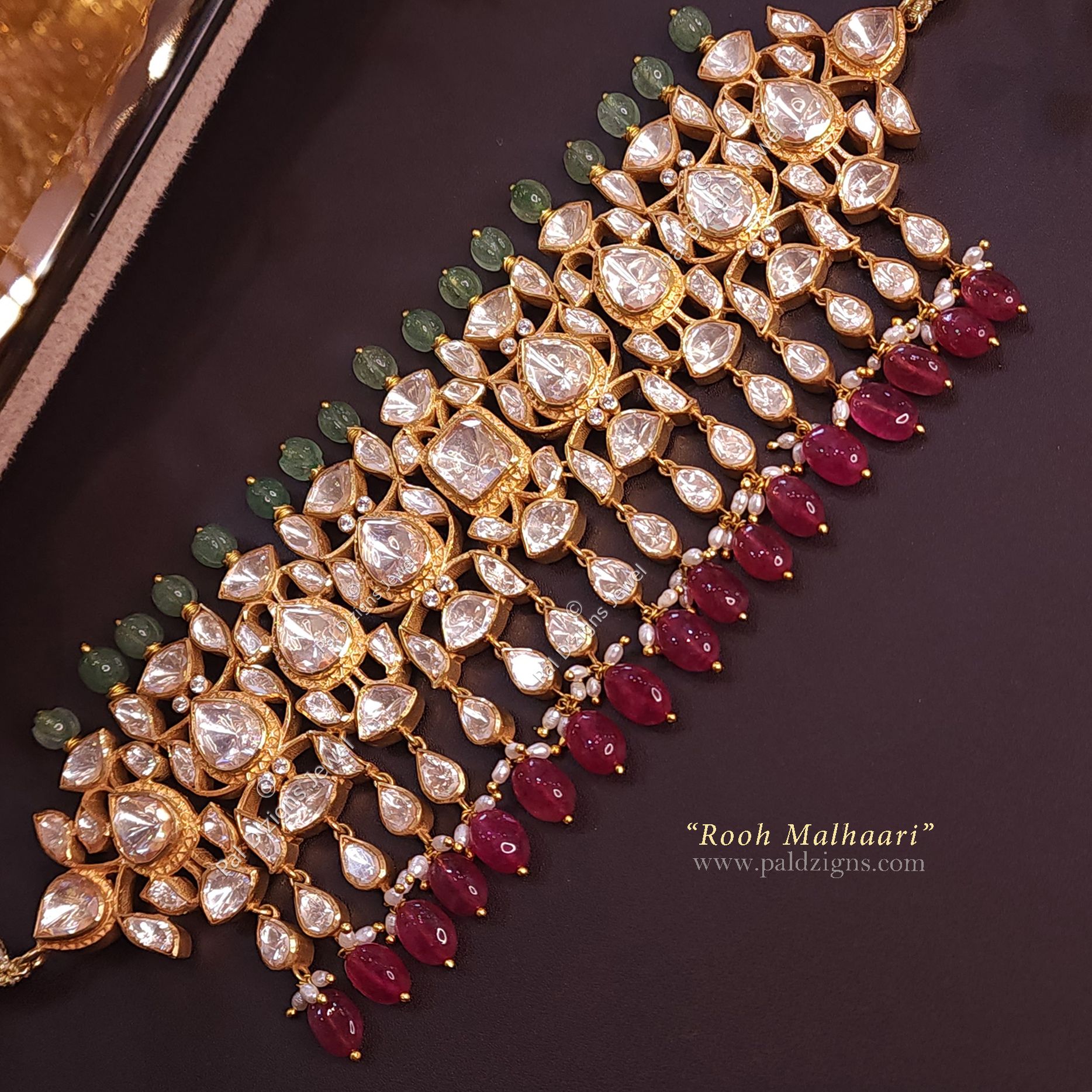 Rooh Malhaari Moissanite Polki Choker