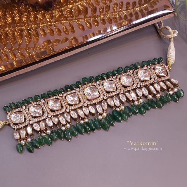 Vaikomm - Moissanite Polki Choker Necklace