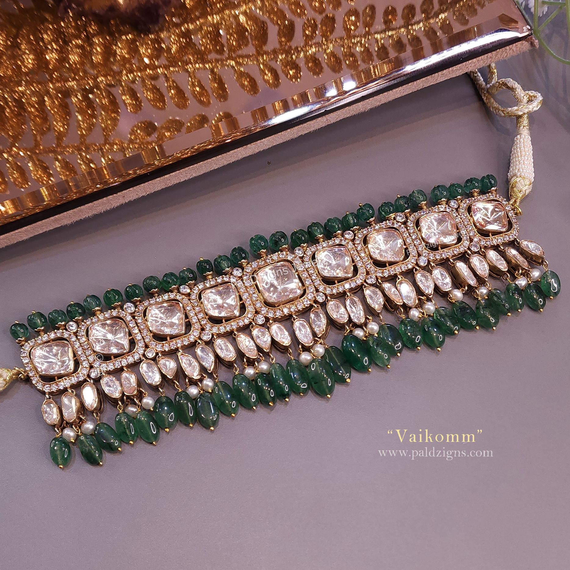 Vaikomm - Moissanite Polki Choker Necklace