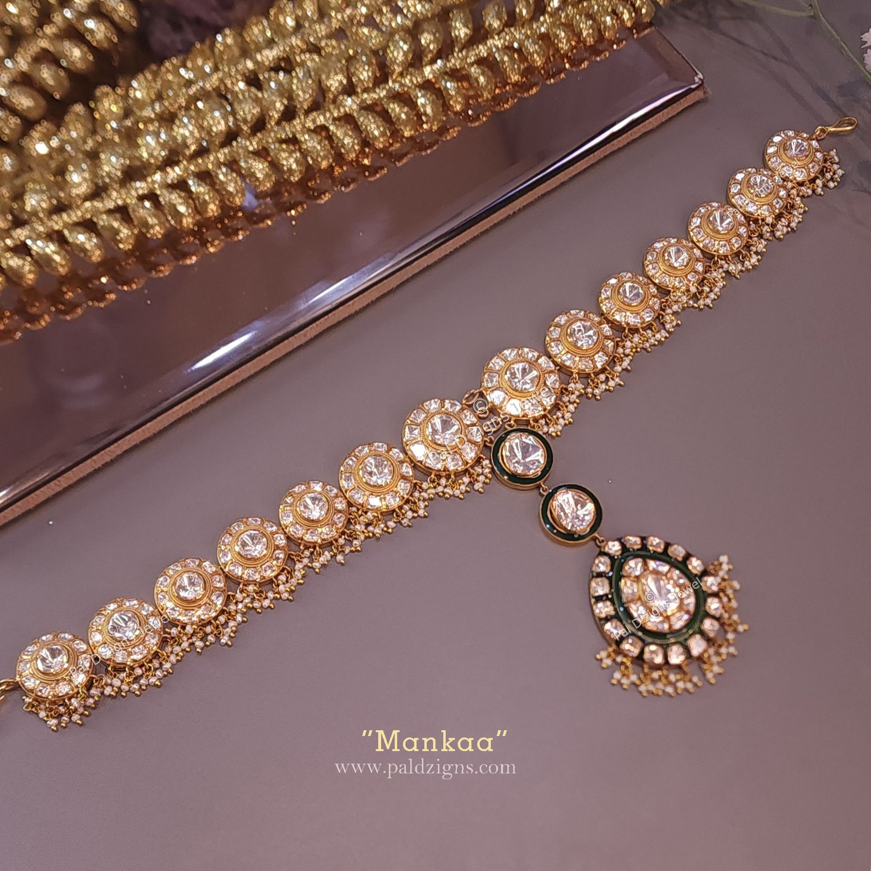 Mankaa Mathapatti In Moissanite Polki