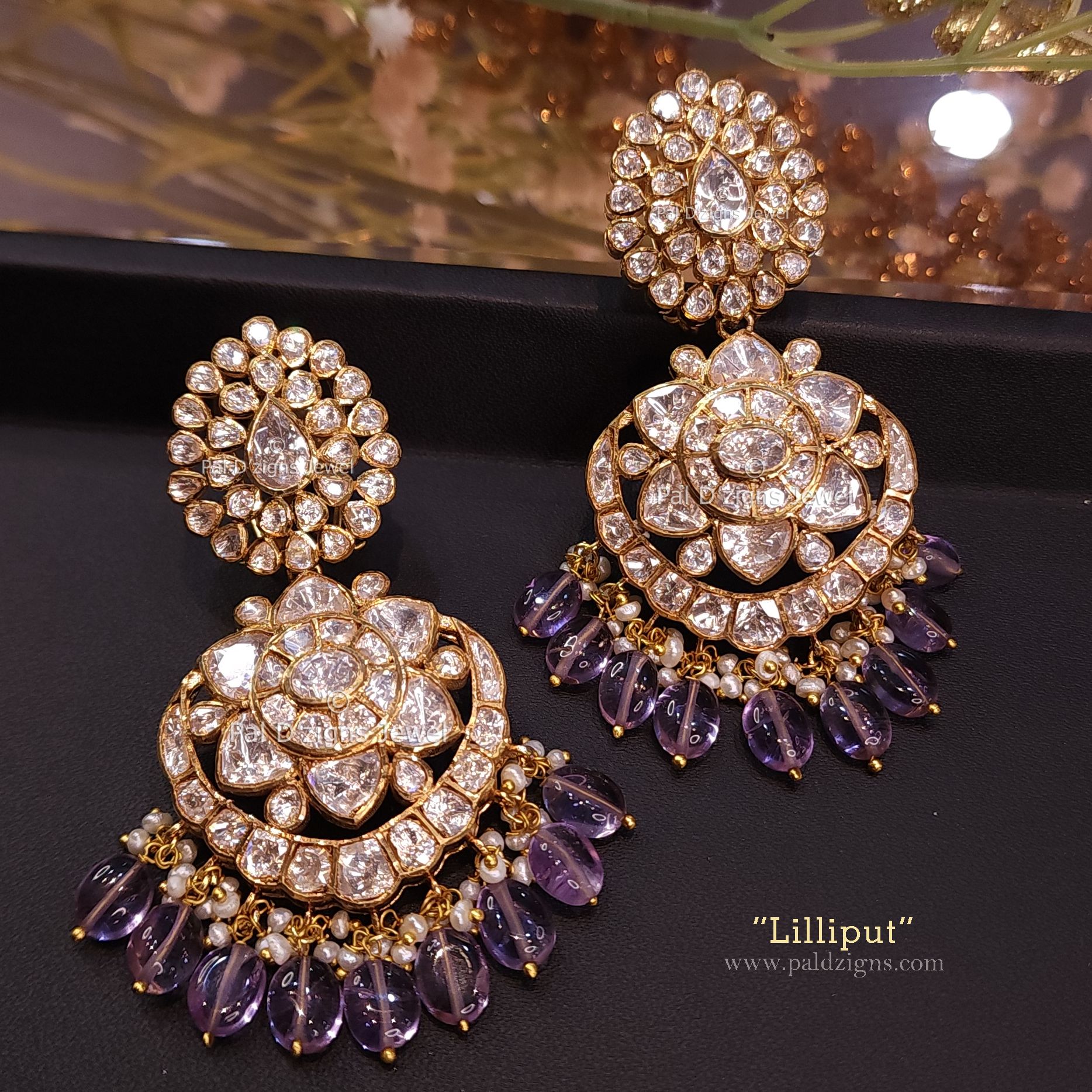 Lilliput Moissanite Polki Earring