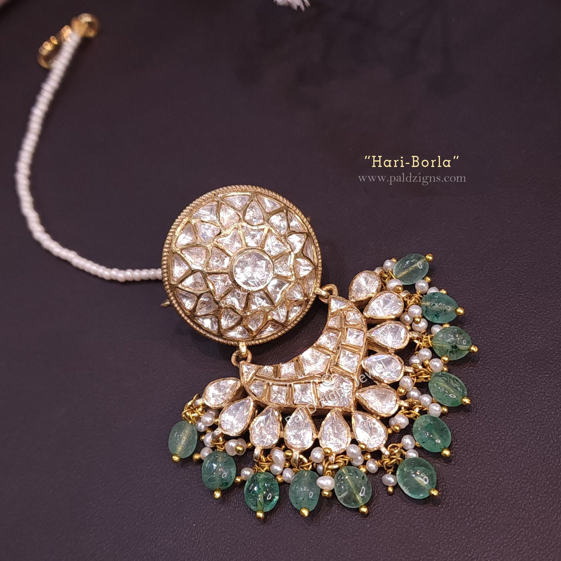 Hari - Borla Moissanite Polki Borla maathapati