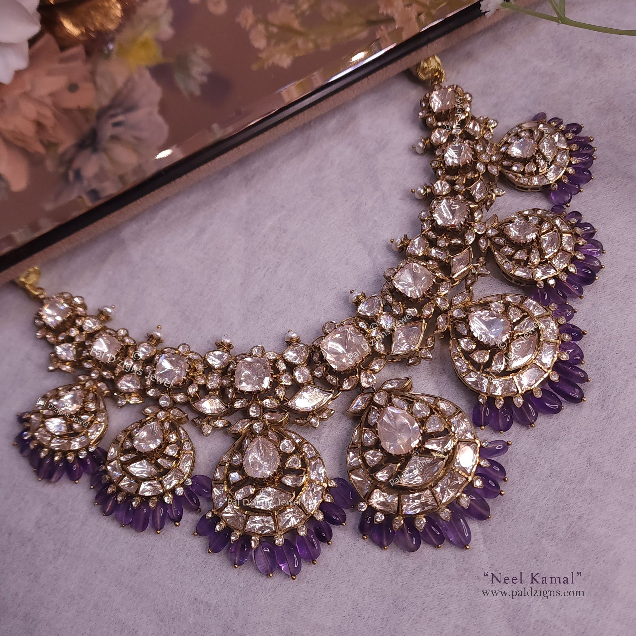Neel Kamal Moissanite Polki Necklace