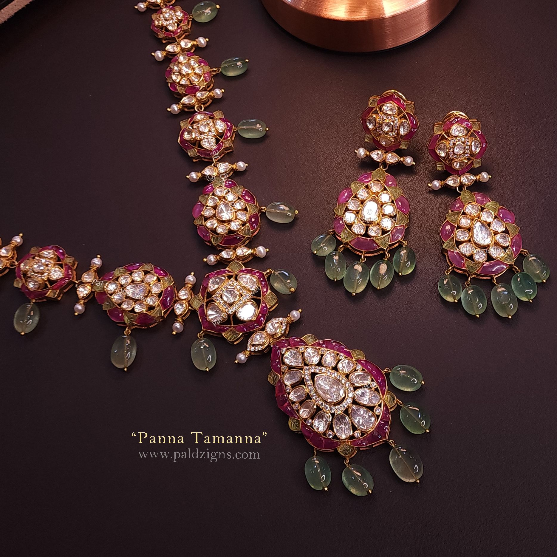Panna Tamanna Moissanite Polki Set