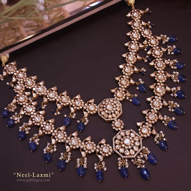 Neel-Laxmi Moissanite Polki Necklace