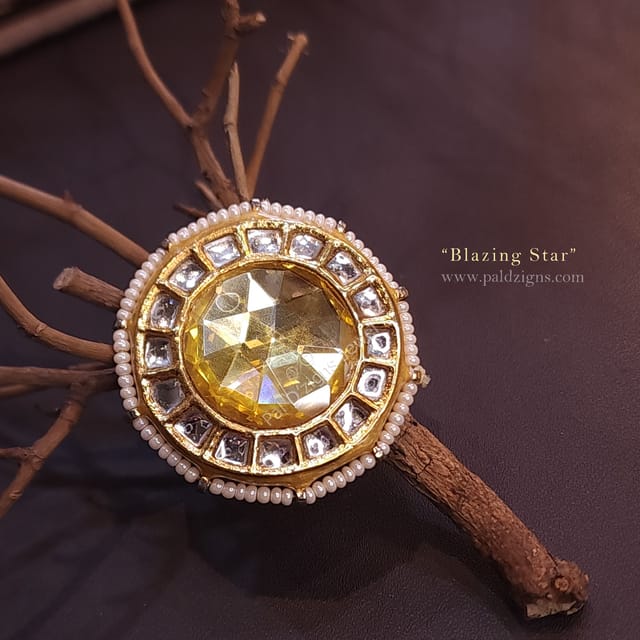 Blazing Star kundan ring