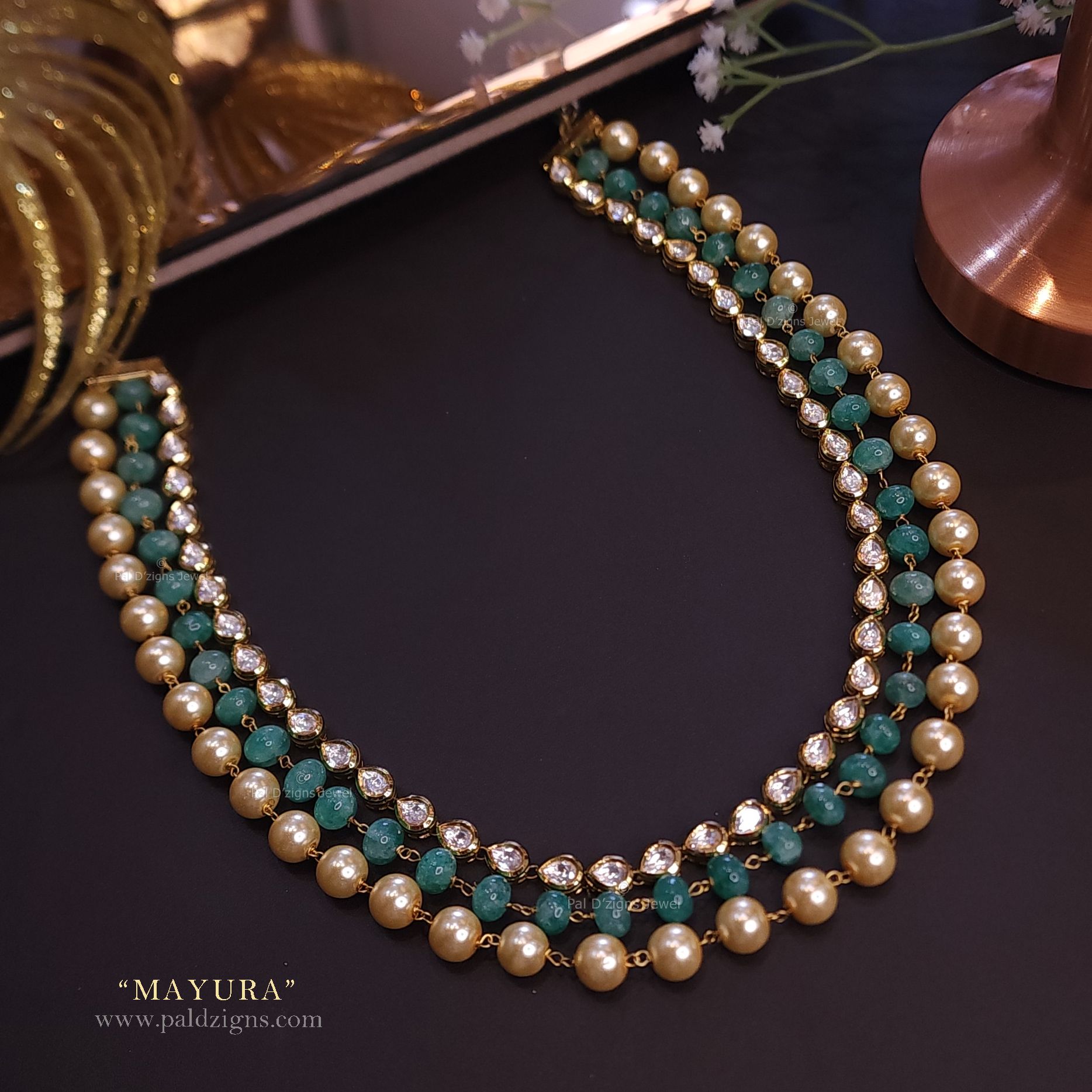 Mayura Kundan Long Necklace