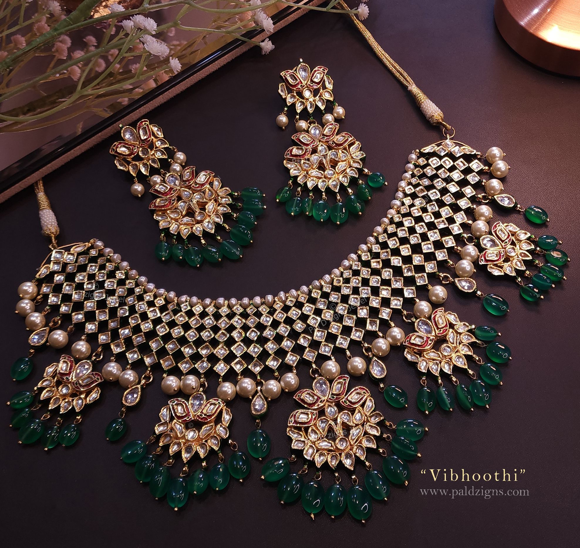 Vibhoothi Kundan Choker Set