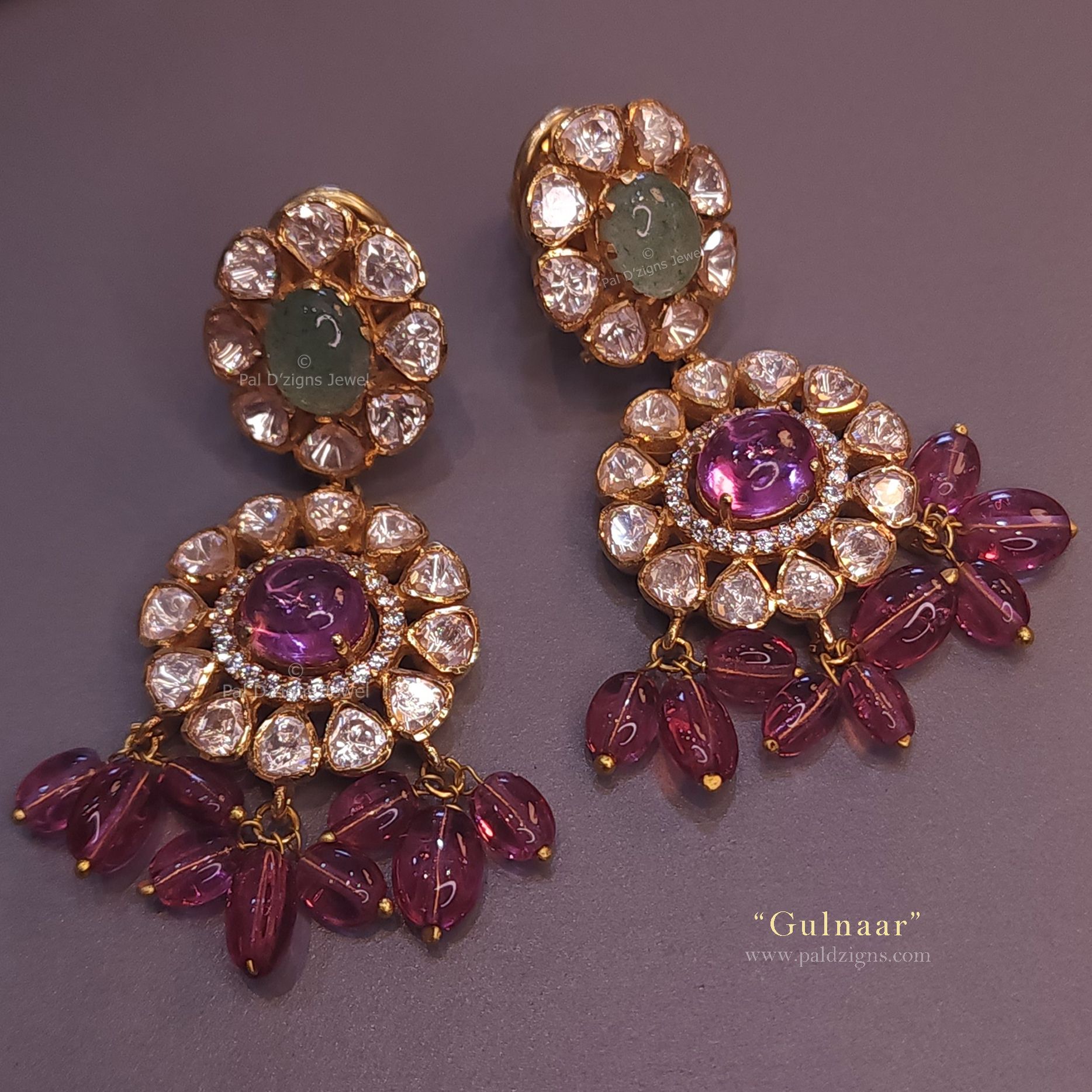 Gulnaar Moissanite Polki Earring