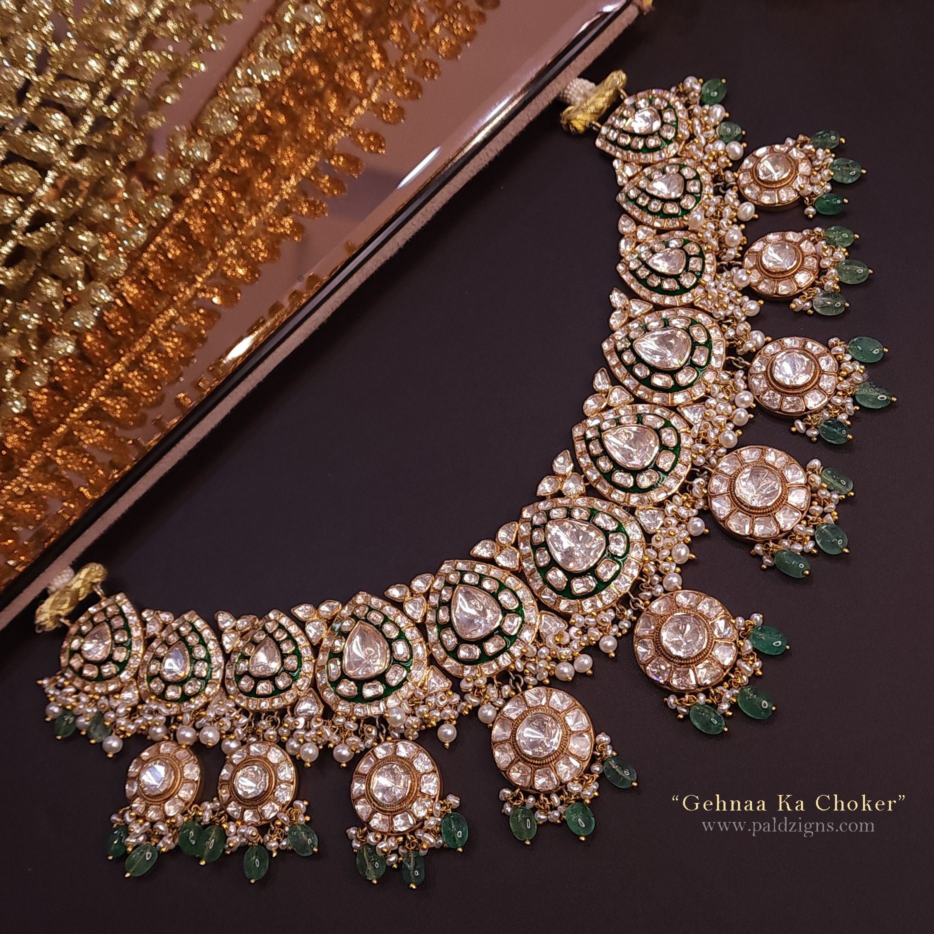 Gehnaa Ka Choker Moissanite Polki Choker