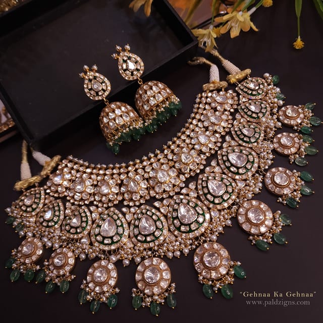 Gehnaa Ka Gehnaa Moissanite Polki Necklace Set