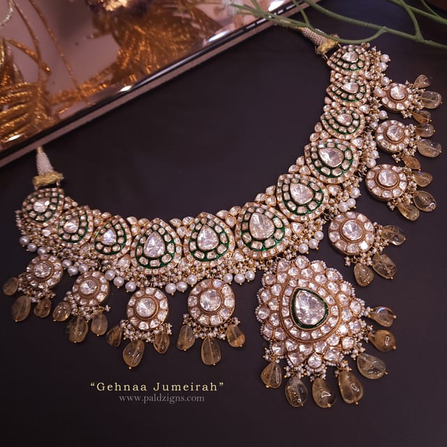 Gehnaa Jumeirah Moissanite Polki Necklace