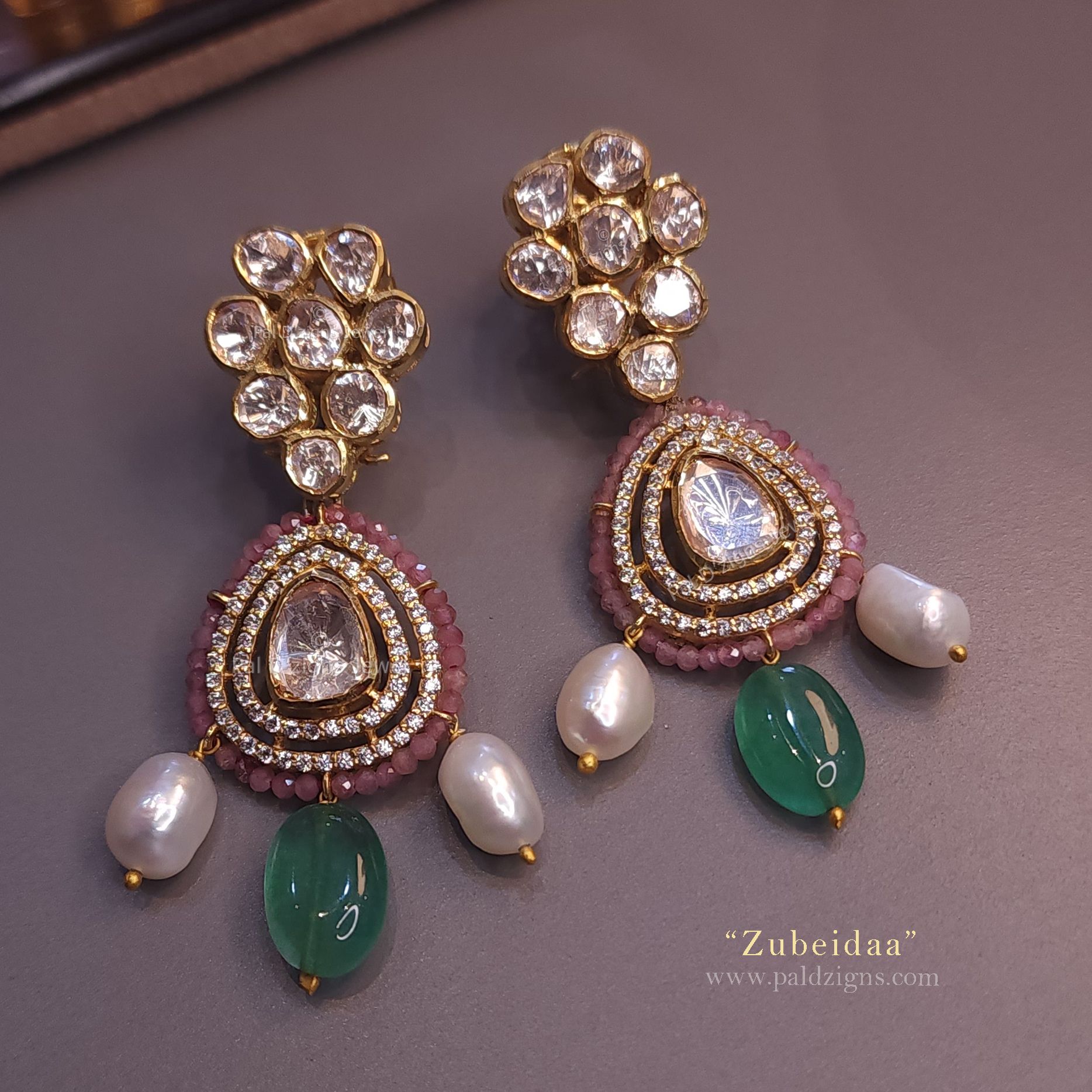 Zubeidaa Moissanite Polki Earring