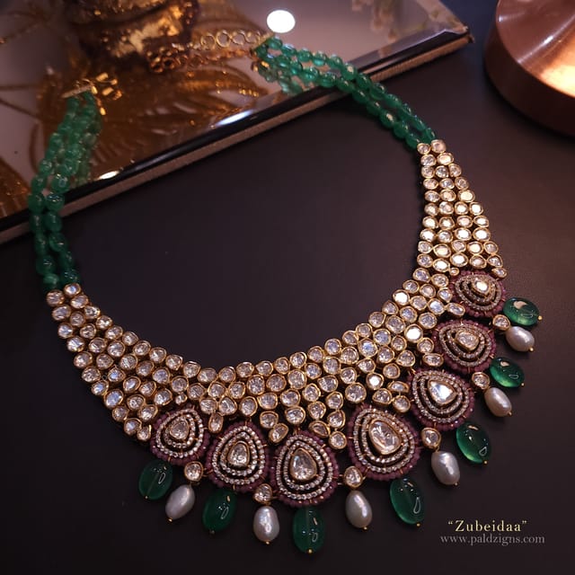 Zubeidaa Moissanite Polki Necklace