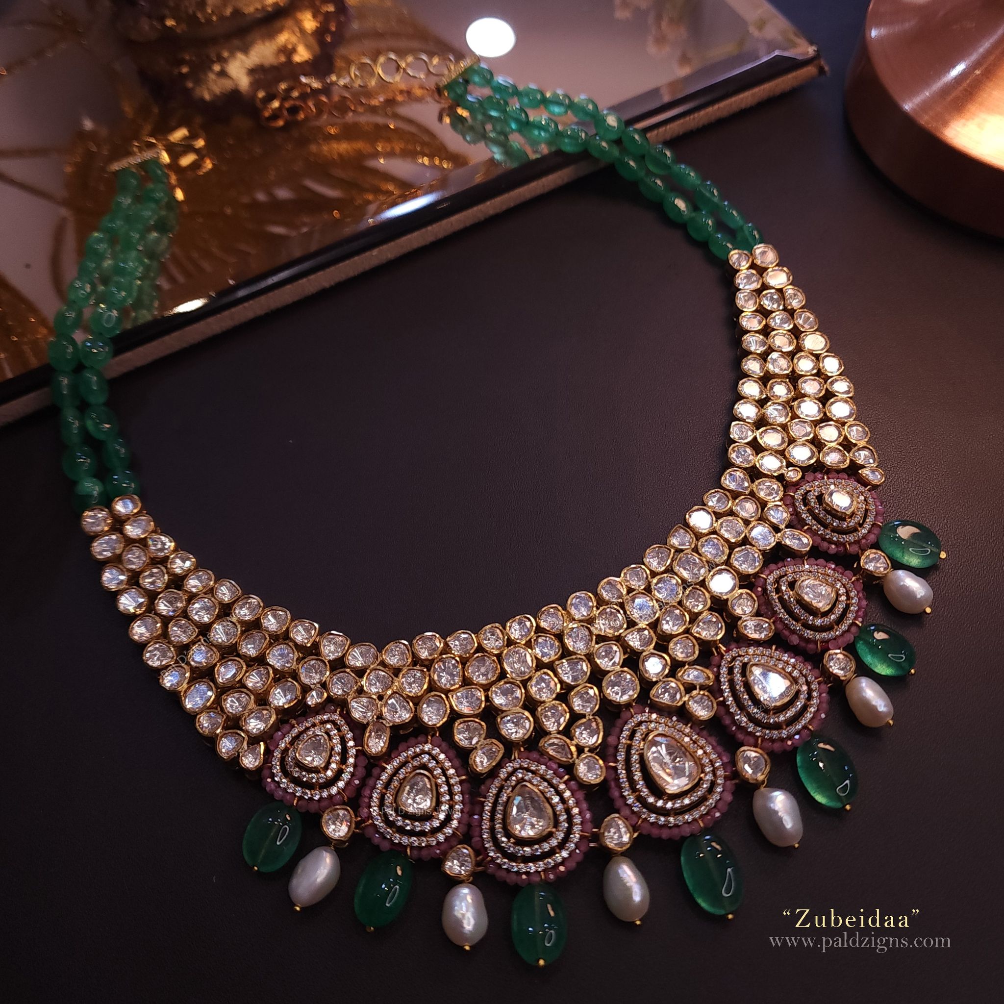 Zubeidaa Moissanite Polki Necklace