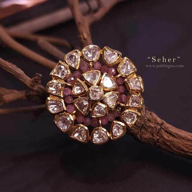 Seher Moissanite Polki Ring