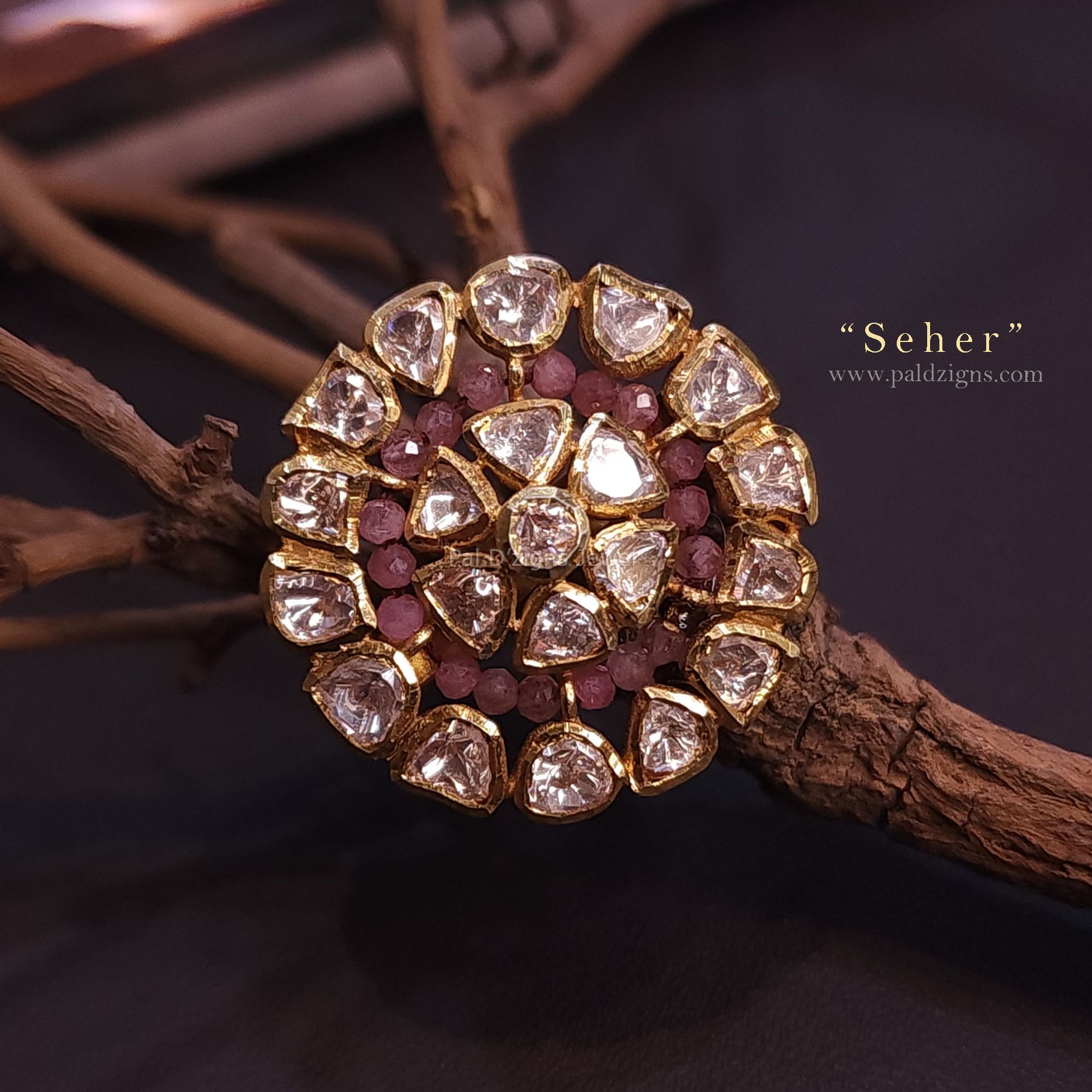 Seher Moissanite Polki Ring