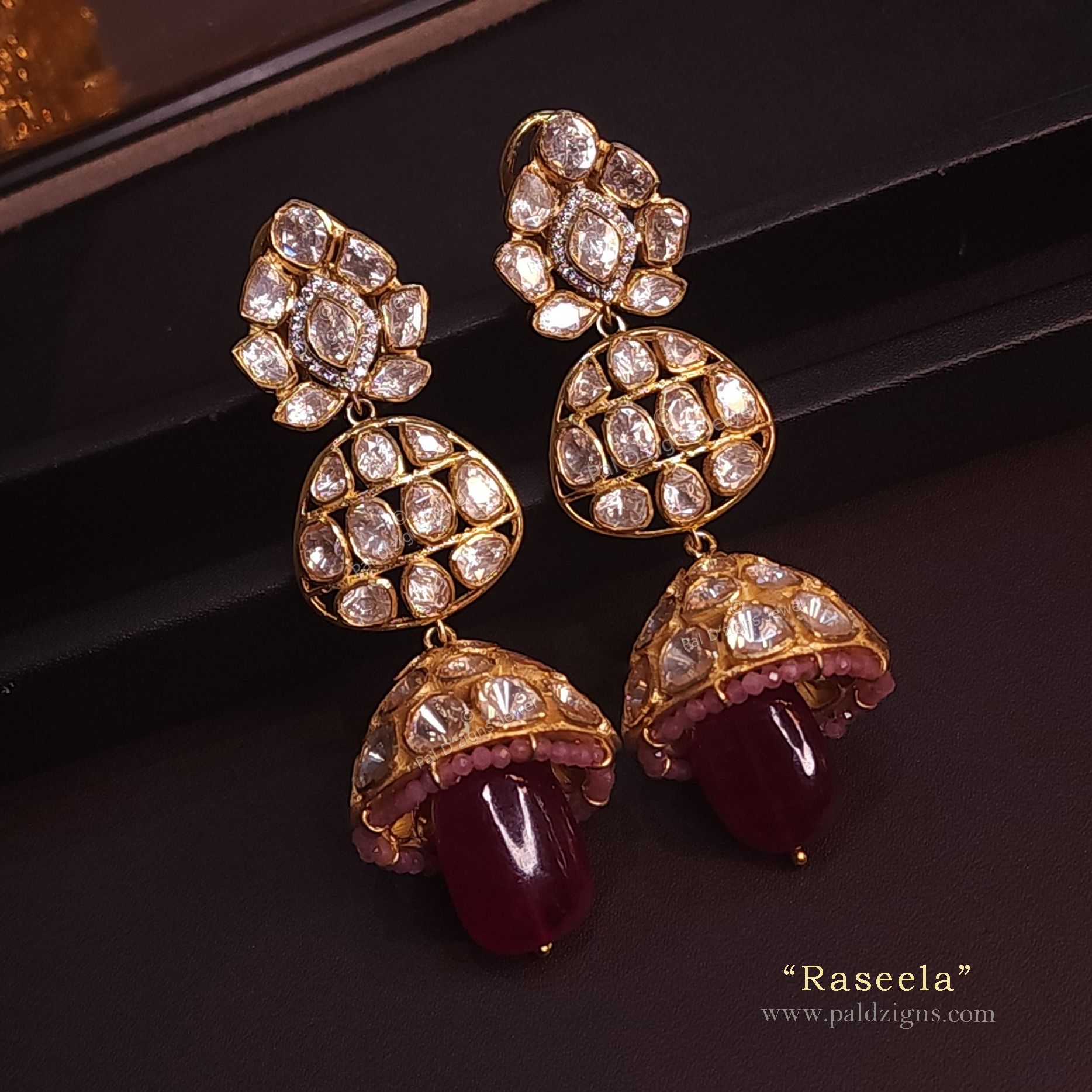 Raseela Moissanite Polki Earring