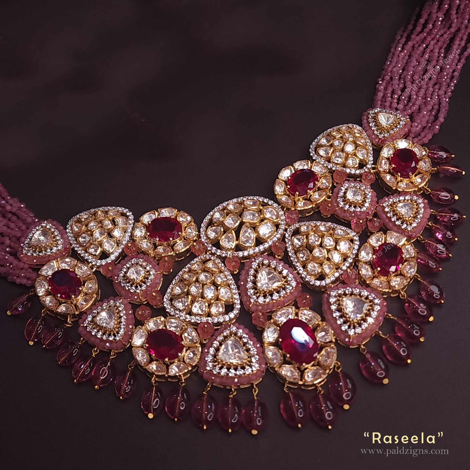 Raseela Moissanite Polki Necklace