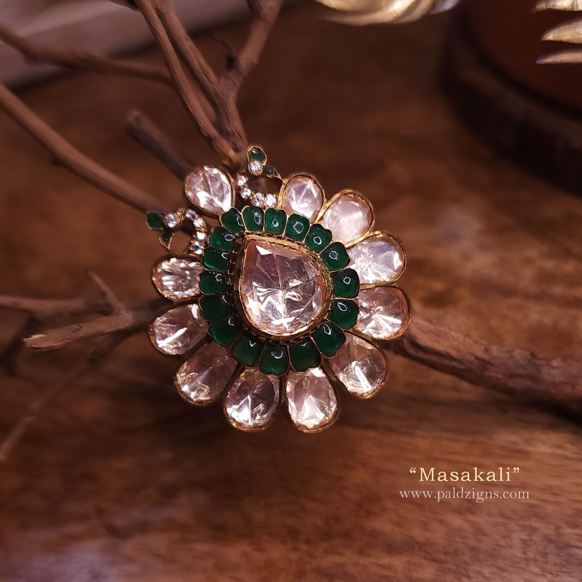 Masakali Moissanite Polki Ring