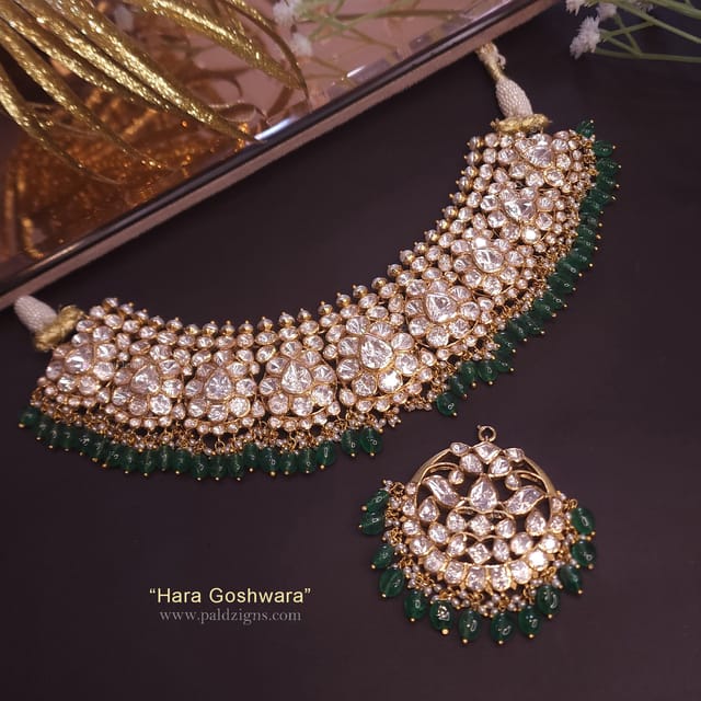 Hara Goshwara Gehnaa Moissanite Polki Choker
