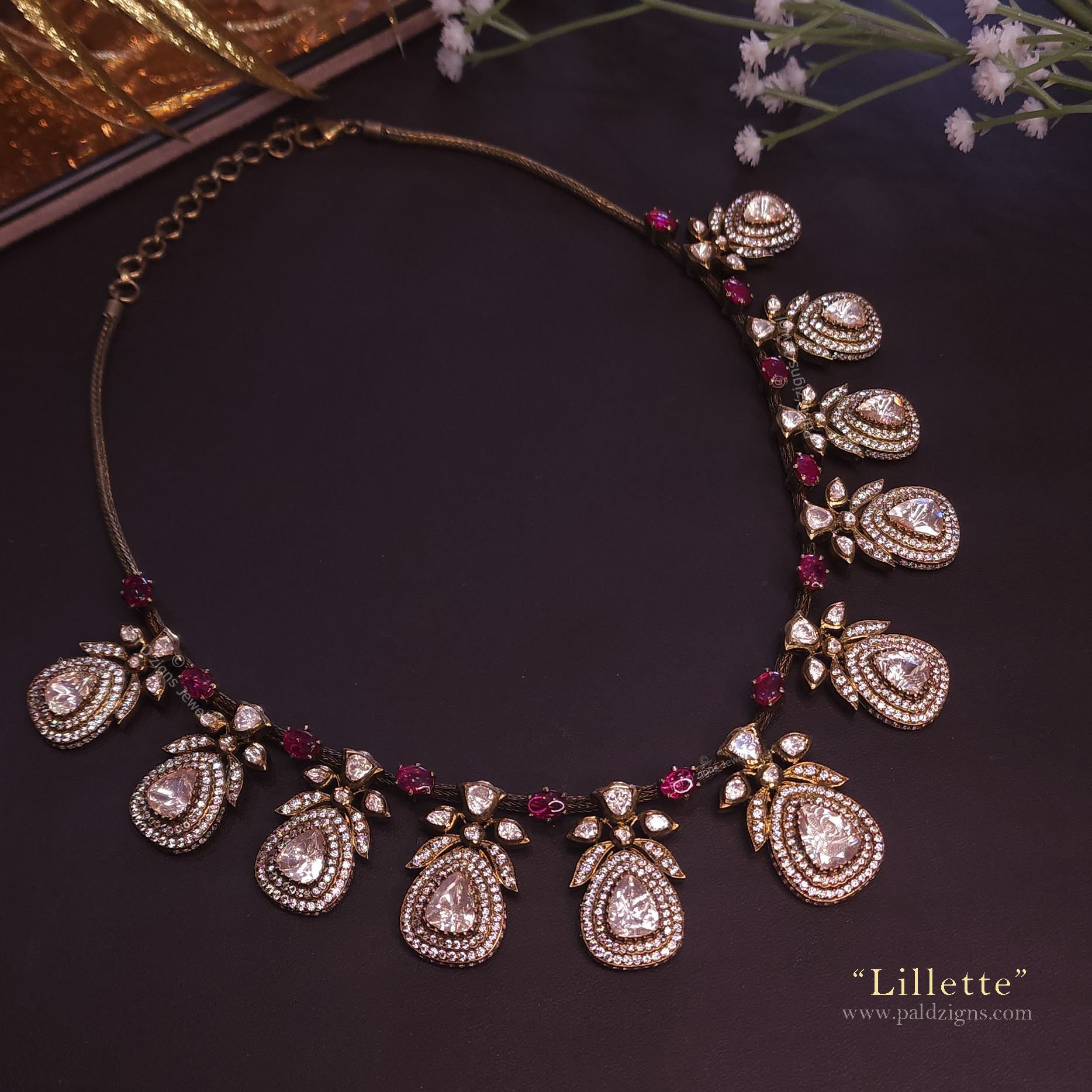 Lillette Moissanite Polki Necklace