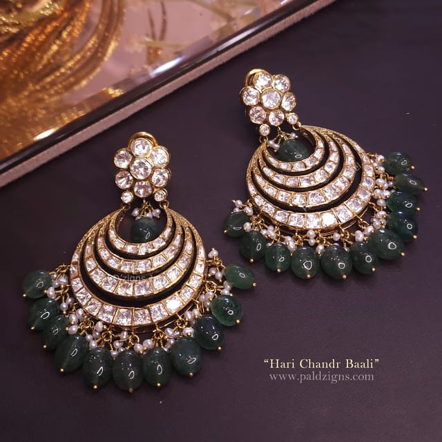 Hari Chandr Baali in Moissanite Polki