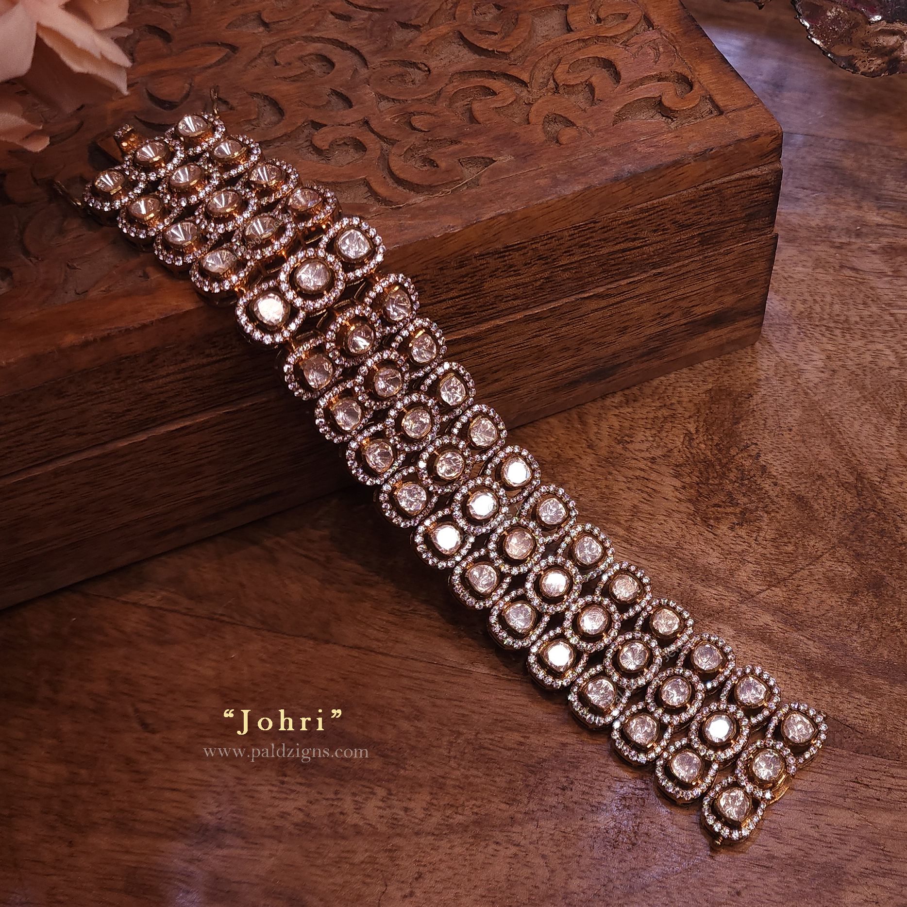 Johri Moissanite Polki Bracelet