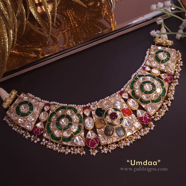 Umdaa Moissanite Polki Choker