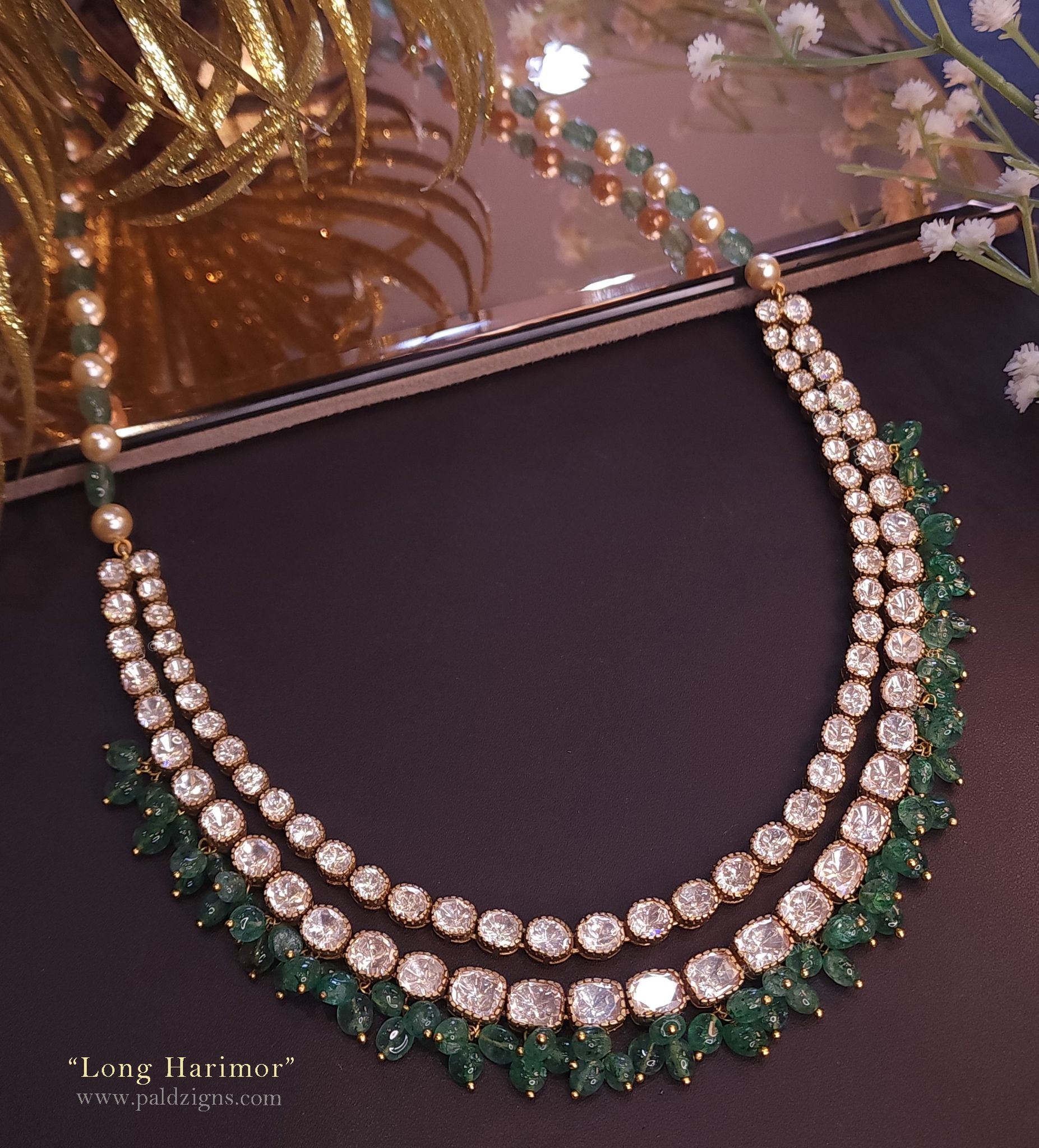 Long Harimor Moissainte Polki Necklace