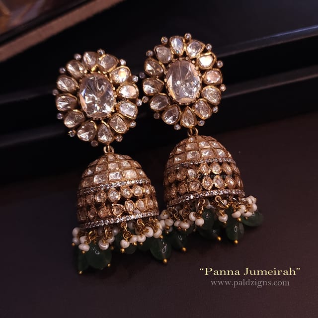 Panna Jumeirah Moissanite Polki Jhumki