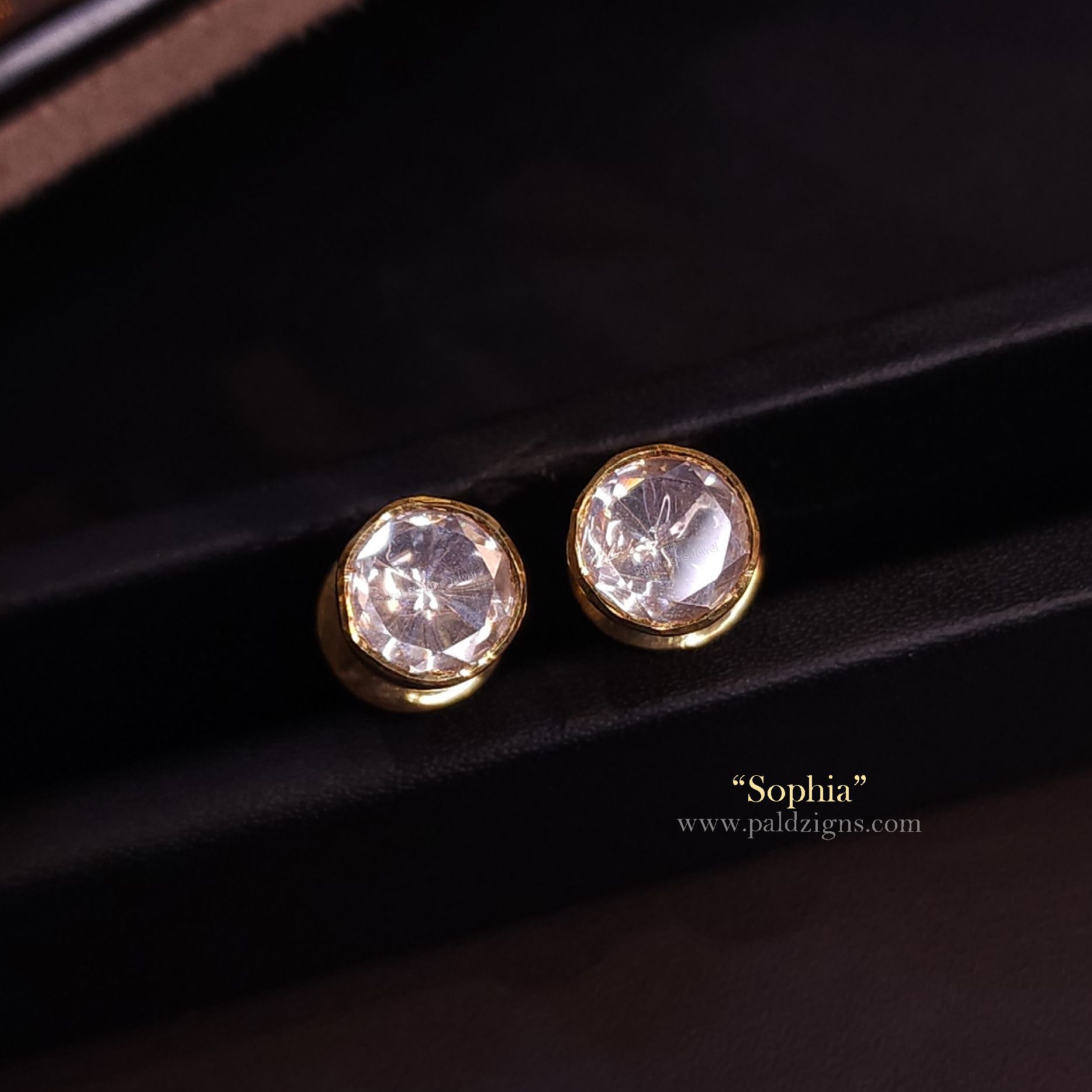 Sophia Moissanite Polki Stud
