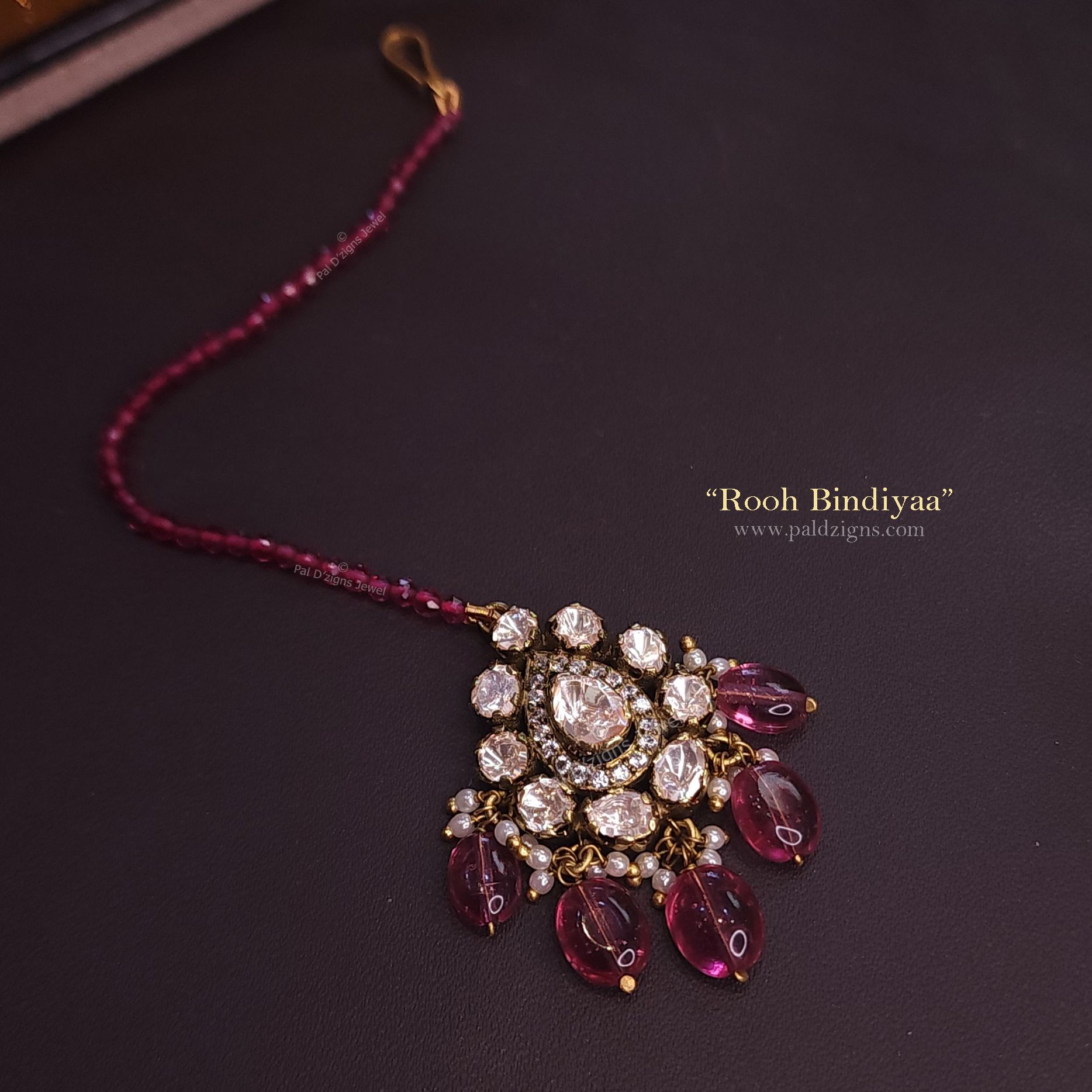 Rooh Bindiyaa Moissanite Polki Maangtika