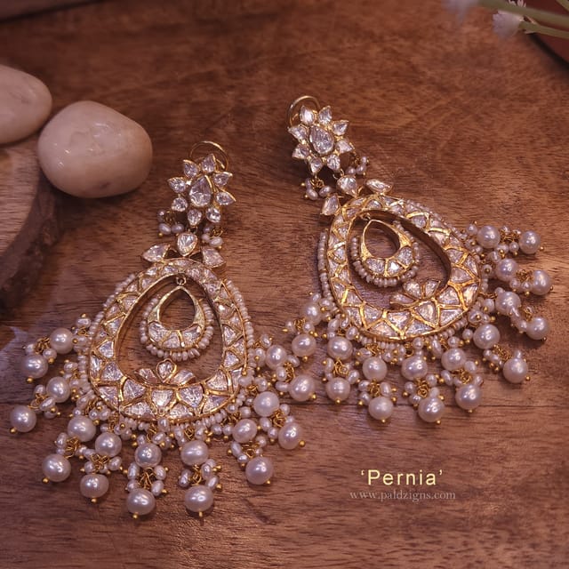 Pernia Moissanite Polki Earring