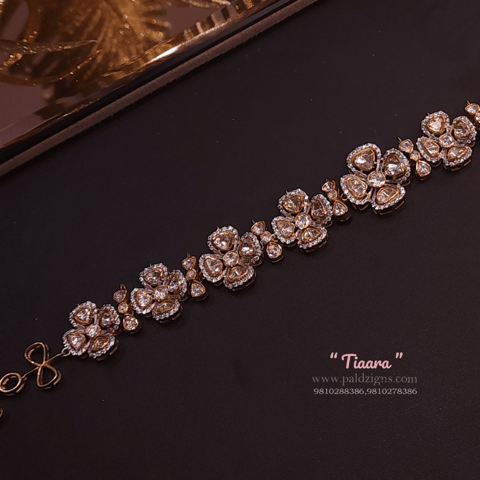 Tiaara Moissanite Polki Sheeshpatti