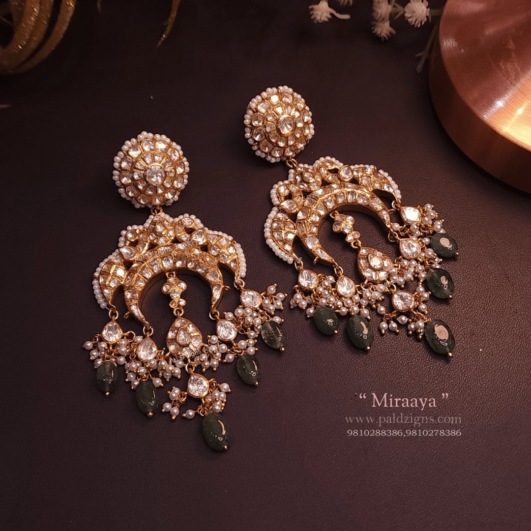 Miraaya Moissanite Polki Earring