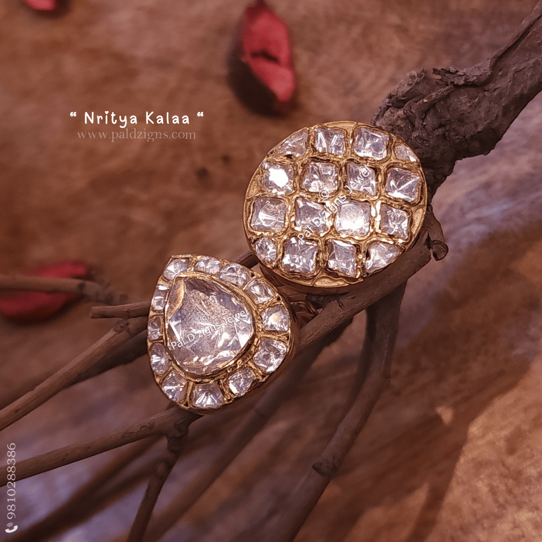 Nritya kalaa moissanite polki ring